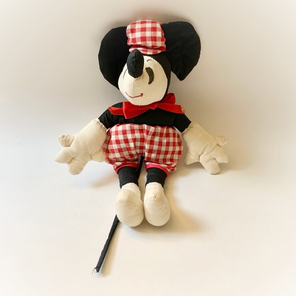 Vintage Handmade Mickey and Minnie Mouse Plush Dolls True Vintage - Picture 2 of 16